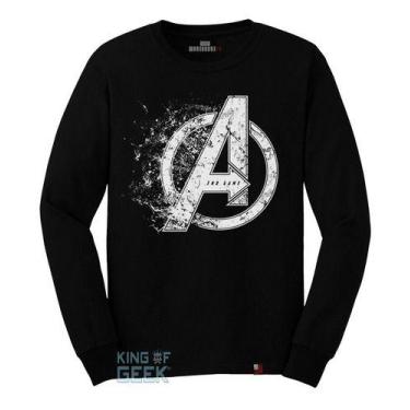 Imagem de Camiseta Manga Longa Avengers Vingadores Logo Endgame Blusa - KING OF 