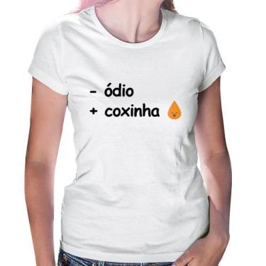 Imagem de Baby Look Menos ódio, Mais coxinha - Foca na Moda, Branco, GGG