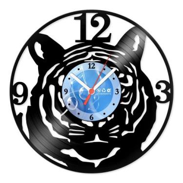 Imagem de Relógio De Parede Disco Vinil Animais - Tigre - VAN-004 - Modernarte
