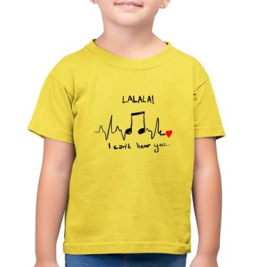 Imagem de Camiseta Algodão Infantil La La Lá - Foca na Moda, Amarelo canário, 2