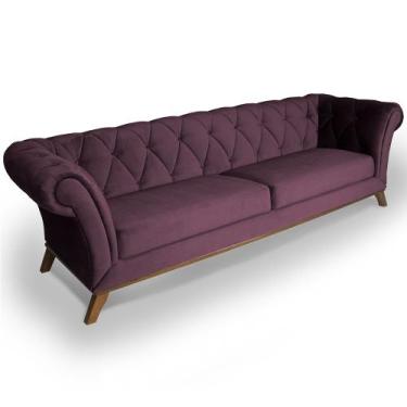 Imagem de Sofá Império 02 Lugares 180cm Veludo Roxo - Nexta Casa