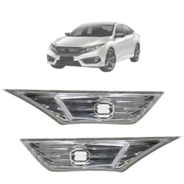 Imagem de 2 Lanterna Lateral Paralama Pisca Seta Civic 2017 2018 2019 2020 2021 