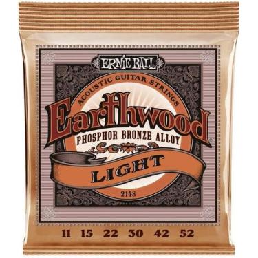 Imagem de Encordoamento ernie ball 011-052 p/violao aço earthwood tl phophor bro