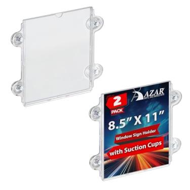 Imagem de Azar Displays Suporte de placa de acrílico 106614 21,5 cm L x 28 cm A com ventosas (pacote com 2)