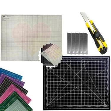Imagem de Base Tabua de Corte Artesanato Patchwork Scrapbook Placa Cortes A2 Dup
