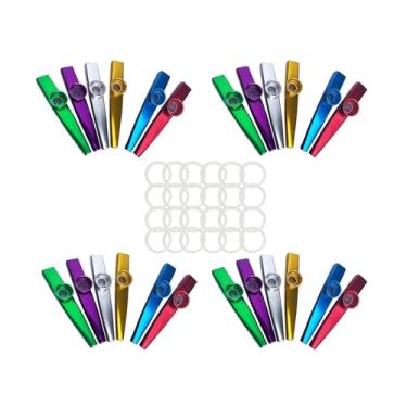 Imagem de harayaa 24x Kazoos Flauta Kazoos Instrumentos Musicais para Crianças Adultos Presente Festa Lembrancinhas com Kazoo Flauta Diafragmas para Violino Ukulele