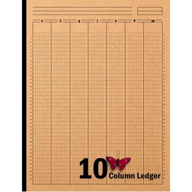 Imagem de 10 Column Ledger Columnar Notepad: Columnar Pad 10 Columns Notebook, 120 Pages, Size 8.5"X11"(Volume-1)