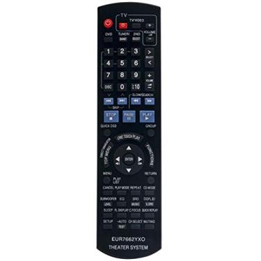 Imagem de Controle remoto de substituição EUR7662YX0 compatível com Panasonic DVD Home Theater SB-HS1050 SB-HW950 SB-WA1050 SH-FX65T SA-PT750PC SA-PT753 SA-PT950P SA-PT950PC SE-FX65 SE-FX66 SA-PT950 SA-PT1050 SA-PT750P