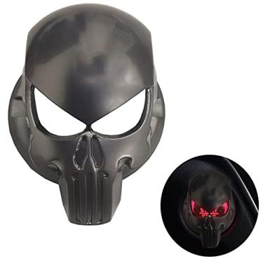 Imagem de Capa de botão de parada de partida do motor de carro Justiceiro capa de ignição botão universal anti-arranhões anel decorativo (1 peça)