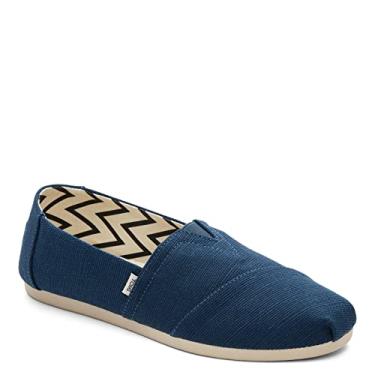 Imagem de TOMS Tênis feminino Alpargata Slip-On, Majolica Blue Heritage Canvas, 37