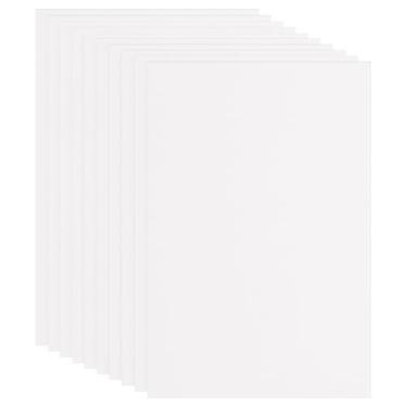 Imagem de PATIKIL Folha de espuma vinílica acetinada branca não adesiva, 30,5 x 20,3 cm, feltro de EVA de 2 mm de espessura para projetos de artesanato, 10 peças