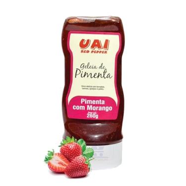Imagem de Molho/Geleia de Pimenta 260g - Escolha seu Sabor Preferido! Sabor Intenso e Picante para Todos os Gostos | Ideal para Acompanhamentos e Petiscos (Pimenta com Morango)