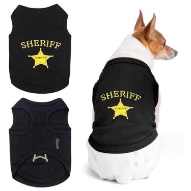 Imagem de Camisetas de roupas para cães e gatos parisienses com segurança, xerife, FBI, Bitches Love Me, Policia, Bitches Rule, These R My Bitches