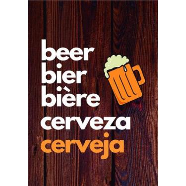 Imagem de Placas Decorativas Retro Para Área Gourmet Bebidas Cerveja Àrea de Chu