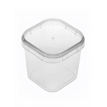 Imagem de Pote Plástico Quadrado com Lacre 220ml C/200 Potes Plastilânia - Plasi