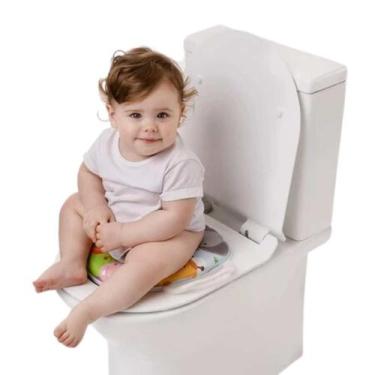 Imagem de Redutor Sanitário Infantil Acolchoado Assento com Alças Bebe Desfralde