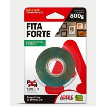 Imagem de Fita dupla face acrilica transparente adere 19mmx02m