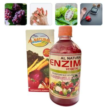 Imagem de 10 Suplemento Alimentar All Natural Enzimas Vegetal Frasco 500ml, Sem 