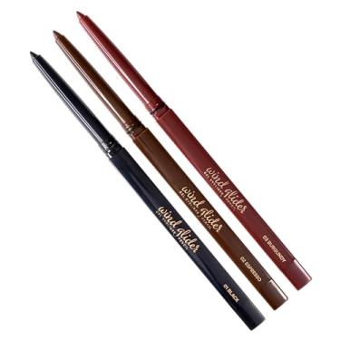 Imagem de Whats Up Beauty - 3 Wind Glider Gel Eyeliner Pencils (01 Black, 02 Espresso, 03 Burgundy) Clean Cruelty Free Vegan Eye Makeup