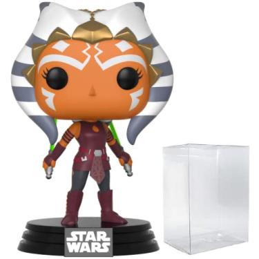 Imagem de Funko Pop! Star Wars: Guerra dos Clones - Boneco de Vinil Ahsoka Tano com Sabres de Luz (Inclui Protetor de Caixa Pop)