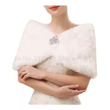 Imagem de Estola de pele sintetica  Pelo pelinho - V3LShop, Branco, GG