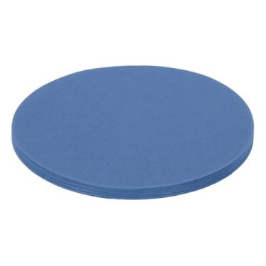 Imagem de Rebower 50 folhas de papel com recortes circulares, papel de construção de cartolina origami redondo de 10 cm, [para artes faça-você-mesmo, artesanato, arte, quadro de avisos] azul