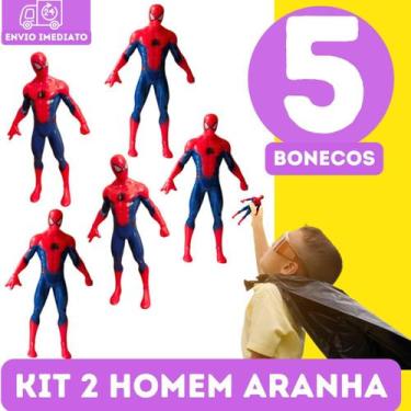 Imagem de 5 Mini Homem Aranha Brinquedo Marvel Ação Diversão Aventura Figura de 