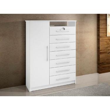 Imagem de Cômoda Sapateira 7 Gavetas Branco Safira D'Doro - Alpoim