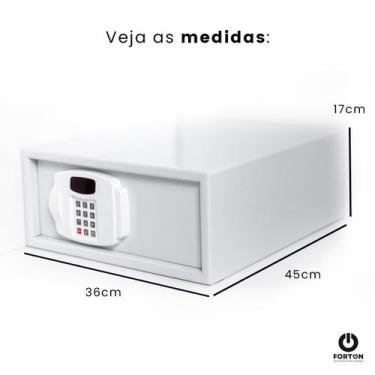 Imagem de Cofre Eletrônico Digital Classic S17NOTE 17x36x45 - FORTON, BRANCO