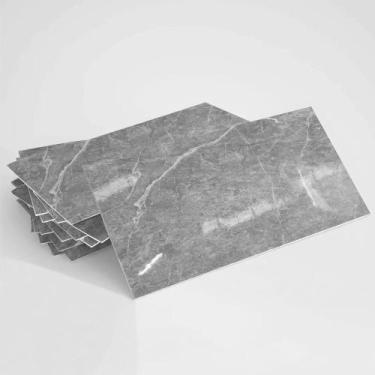 Imagem de Kit 30 Placas Adesiva Flexível para Parede Mármore Seda Persa 30x60cm 