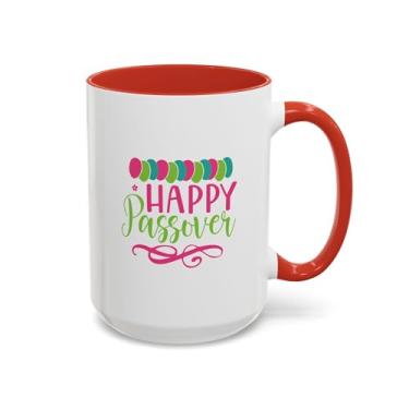 Imagem de Caneca de café colorida da Páscoa, caneca festiva para celebração da Páscoa, presente para feriados judaicos, copos de férias, 325 g, 425 g