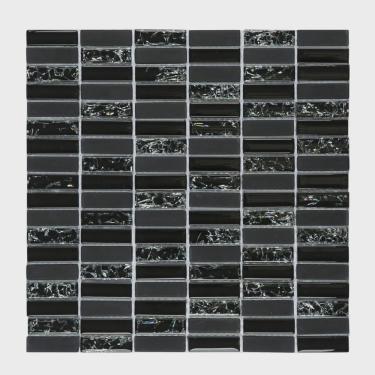 Imagem de Pastilha Mesclada de Vidro 30cm x 30cm Strip Glass Mosaic (Placas)
