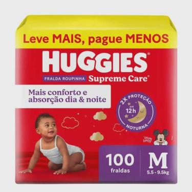 Imagem de Fralda huggies supreme care roupinha M max 100 unidades