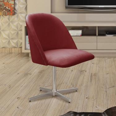 Imagem de Poltrona Decorativa Gaia Giratória Metal para Sala, Quarto, Recepção