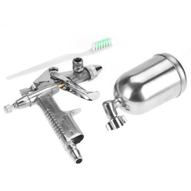 Imagem de K 3 Pistola Pneumática com Pulverizador de Pintura a Ar Pequena Pistola de Aço Inoxidável 0,5 mm Bico de Aço Inoxidável 125 ml Kit de Manutenção de Pistola de Pintura para Reparo de Pintura de Carro