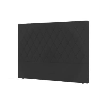 Imagem de Cabeceira Camponesa Plus Solteiro 900mm Suede Negro - Simbal