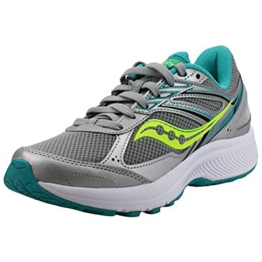 Imagem de Saucony Tênis de corrida feminino Cohesion 14 Road, Cinza/azul-petróleo/Citron, 8