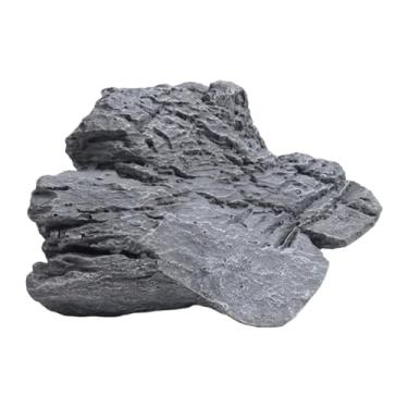 Imagem de Dualoai Rock artificial Decoração de falsa de baixa manutenção paisagem para rios Hotéis de supermercados internos ao ar livre, 24cmx18cmx17cm
