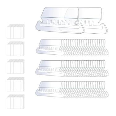 Imagem de Milageto 50 peças pendurando abas e inserções de organizador resistente para pastas suspensas guias de arquivo para gabinete de quarto Casa