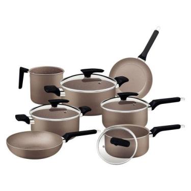 Imagem de Jogo Panelas Tramontina Milazzo Alumínio Antiaderente Starflon Max Amê