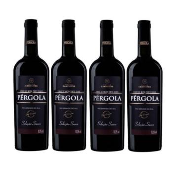 Imagem de Kit 4 Un Vinho Tinto Suave Seleção Pérgola 1 L