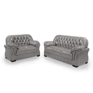 Imagem de Conjunto Sofá Rei 2 e 3 Lugares Couríssimo (CIMENTO)