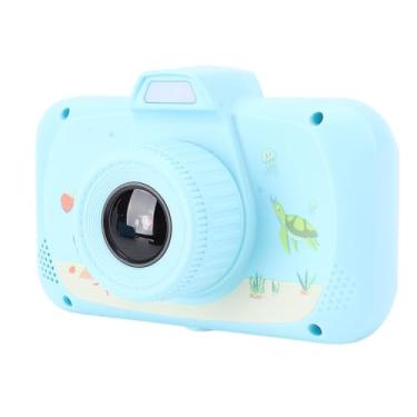 Imagem de Câmera para crianças, meninos e meninas com câmera digital de 2,5 K, fotos de 40 MP, câmeras duplas, tela IPS de 3,5 polegadas, bateria de 650 mAh, vários filtros, jogos, função MP3 (azul)