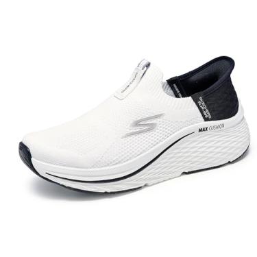 Imagem de Skechers Tênis feminino sem cadarço Max Cushion Elite 2.0 Eternal Hands Free, Branco/preto, 6