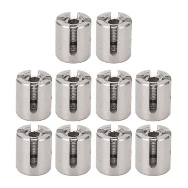 Imagem de Grampos de Cabo Cruzados de 10pcs, 316 Grampos de Aço Inoxidável de Aço Inoxidável Clipes de Corda de Arame de 3 Mm Nenhuma Perfuração de Clipes Necessários para Treliça de