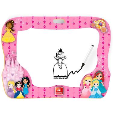 Imagem de Lousa Branca Princesas Baby Madeira - 8634 - Brincadeira De Criança