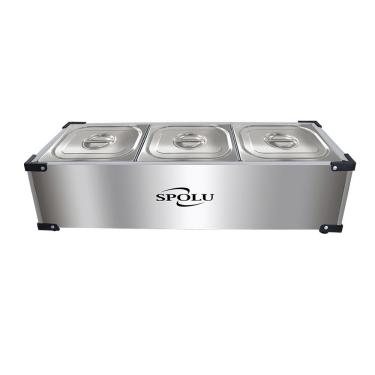 Imagem de Rechaud Térmico Inox 3 Cubas Spolu 127V Spl-505