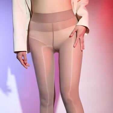 Imagem de Meia calça luxo brilhante modela o corpo resistente a rasgos - CM, Úni