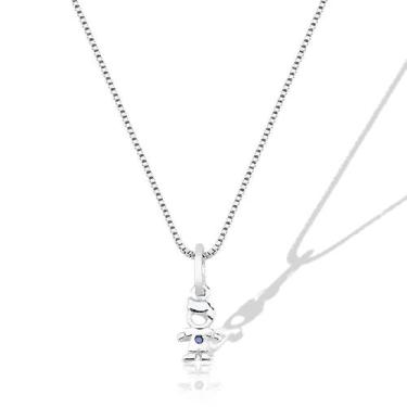 Imagem de Corrente Veneziana Pingente Filho Menino Prata Original - Lojas La+Ny,