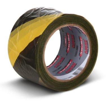 Imagem de Fita demarcação de área zebrada 70mmx200m Adere